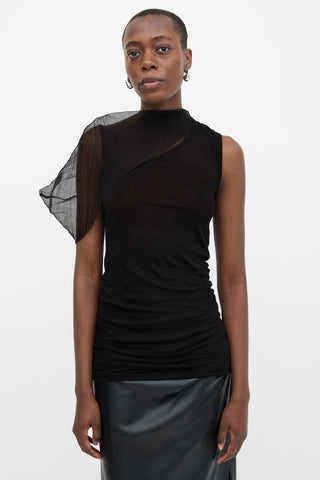 Rick Owens SS 2010 Organza Overlay Top