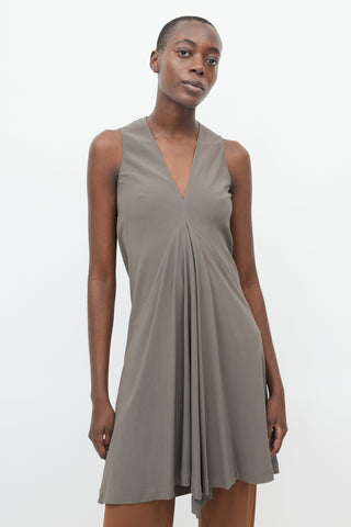Rick Owens SS 2012 Taupe Asymmetrical Sleeveless Dress