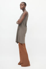 Rick Owens SS 2012 Taupe Asymmetrical Sleeveless Dress