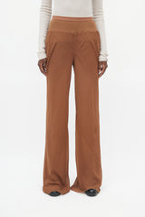 Rick Owens SS 2016 Brown Silk Lounge Pants