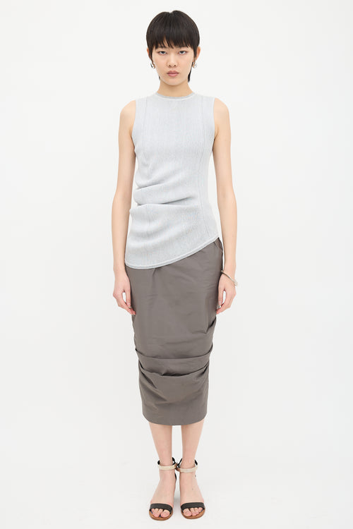 Rick Owens SS 2018 Asymmetric Knit Top