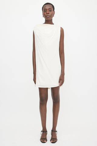 Rick Owens SS 2018 Draped Silk Crepe Dress