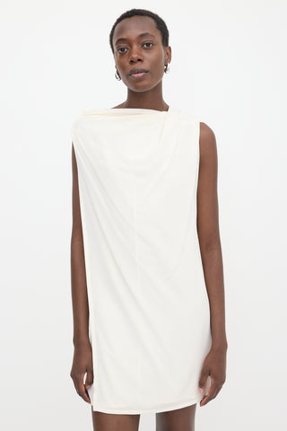 Rick Owens SS 2018 Draped Silk Crepe Dress