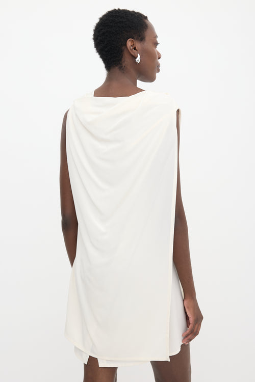 Rick Owens SS 2018 Draped Silk Crepe Dress