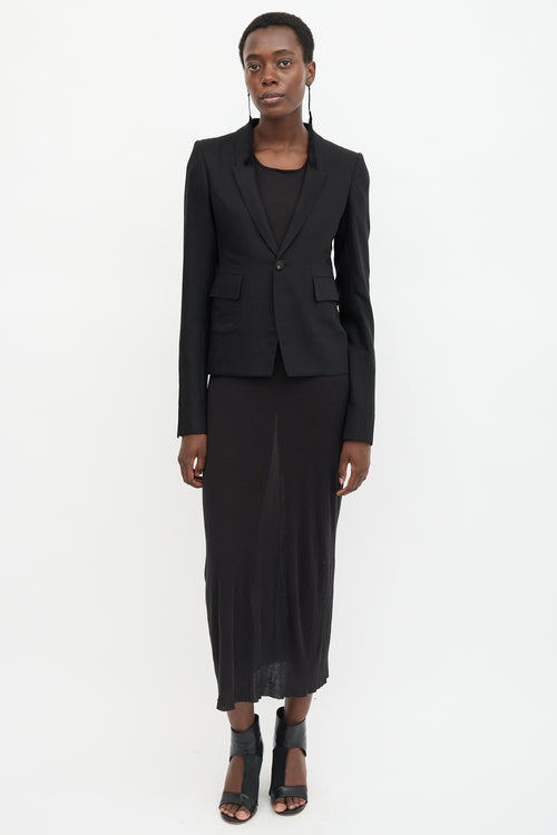 Rick Owens SS 2021 Peak Lapel Blazer