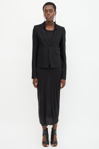 Rick Owens SS 2021 Peak Lapel Blazer