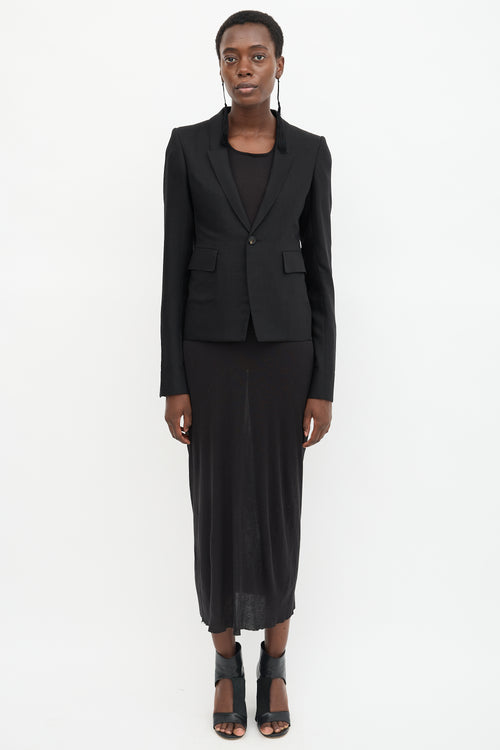 Rick Owens SS 2021 Peak Lapel Blazer
