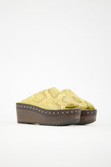 Rick Owens SS 2023 Printed Leather Platform Slide