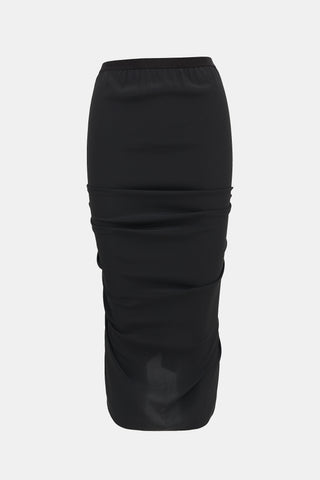 Rick Owens SS 2024 Draped Ruched Skirt