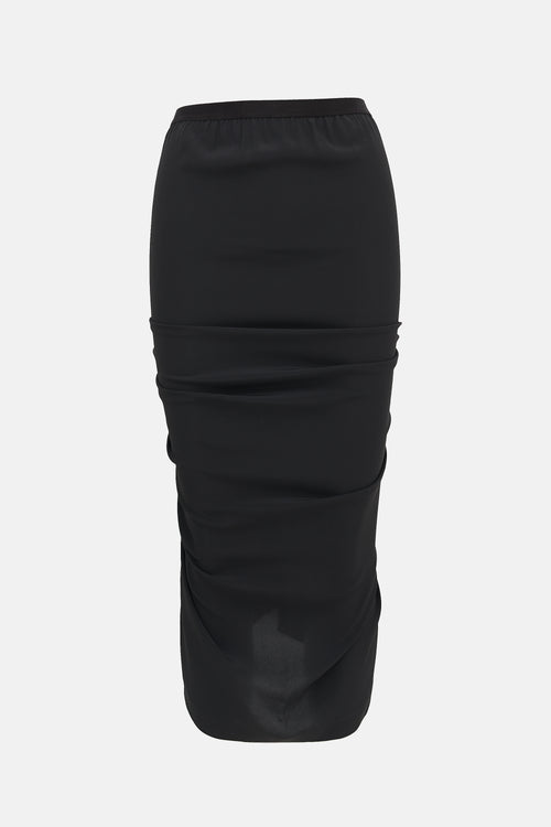 Rick Owens SS 2024 Draped Ruched Skirt