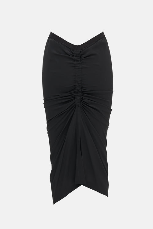 Rick Owens SS 2024 Draped Ruched Skirt