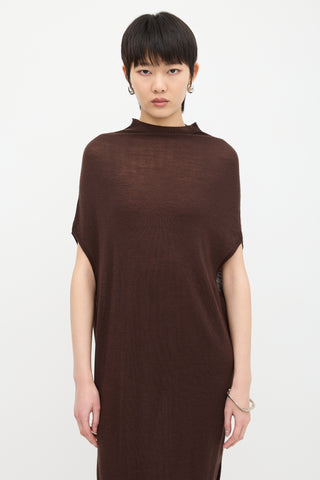 Rick Owens SS 2025 Knit Asymmetric Dress