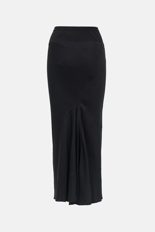 Rick Owens SS 2025 Satin Maxi Skirt