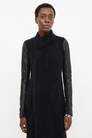 Rick Owens Wool & Leather Coat