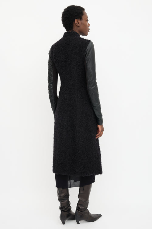 Rick Owens Wool & Leather Coat