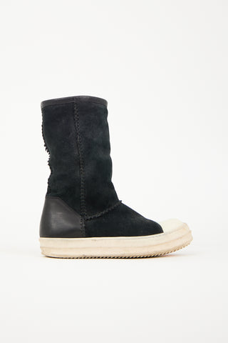 Rick Owens Shearling Creeper Boot