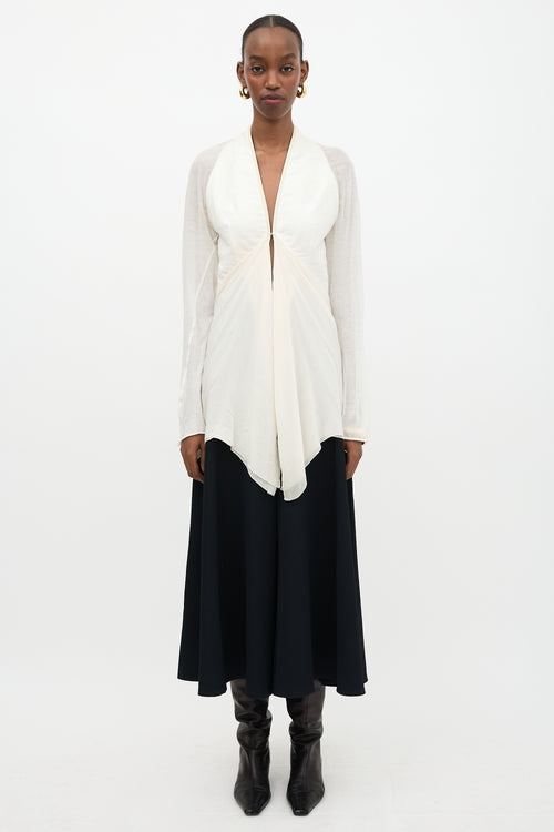 Rick Owens Silk Draped Top