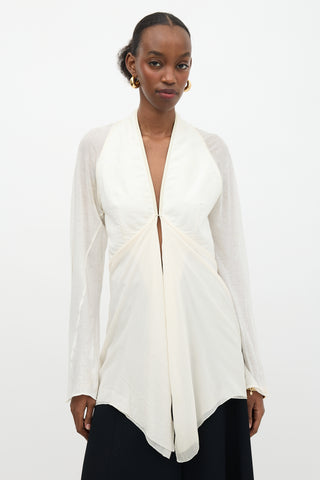 Rick Owens Silk Draped Top