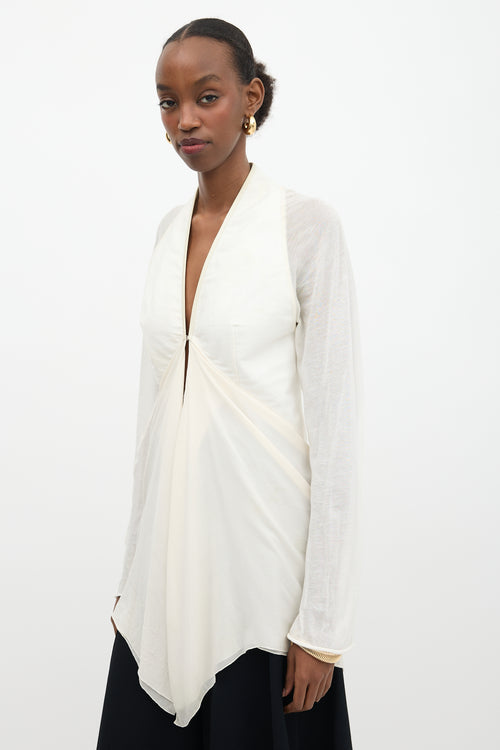 Rick Owens Silk Draped Top
