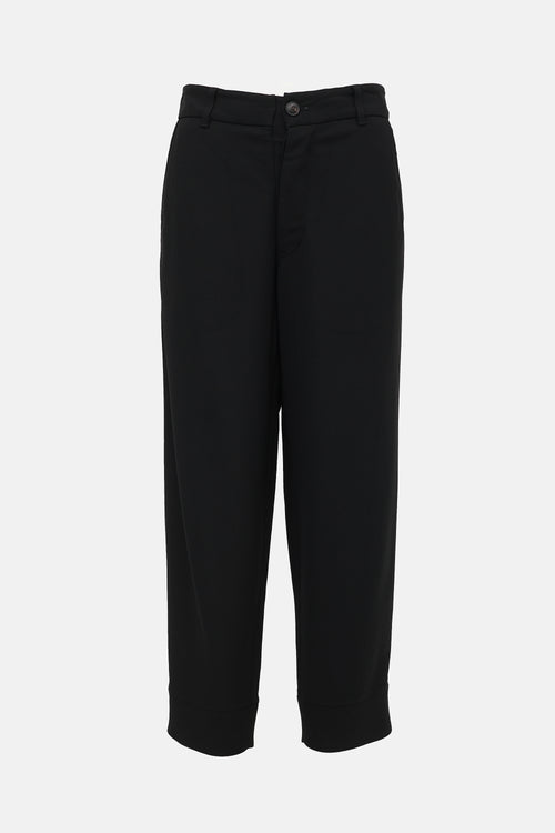 Rick Owens Wool Crepe Tapered Leg Trouser