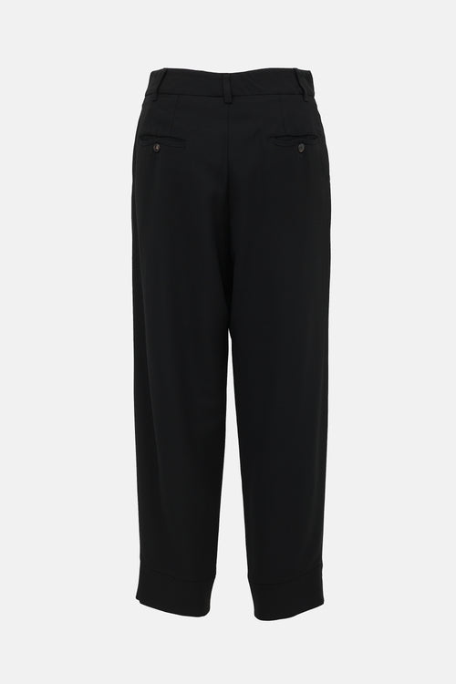 Rick Owens Wool Crepe Tapered Leg Trouser