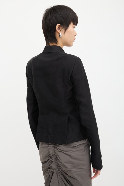 Rick Owens Wool Collarless Blazer