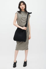 Rick Owens Black Nylon Mesh Crossbody Bag