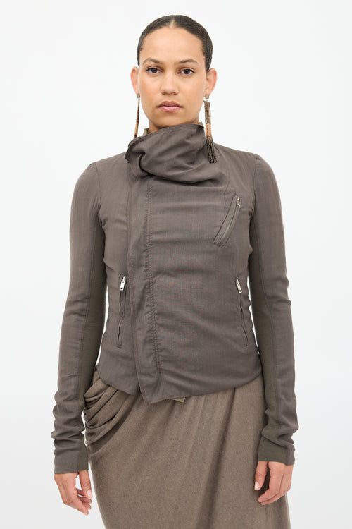 Rick Owens Wool Zip Jacket