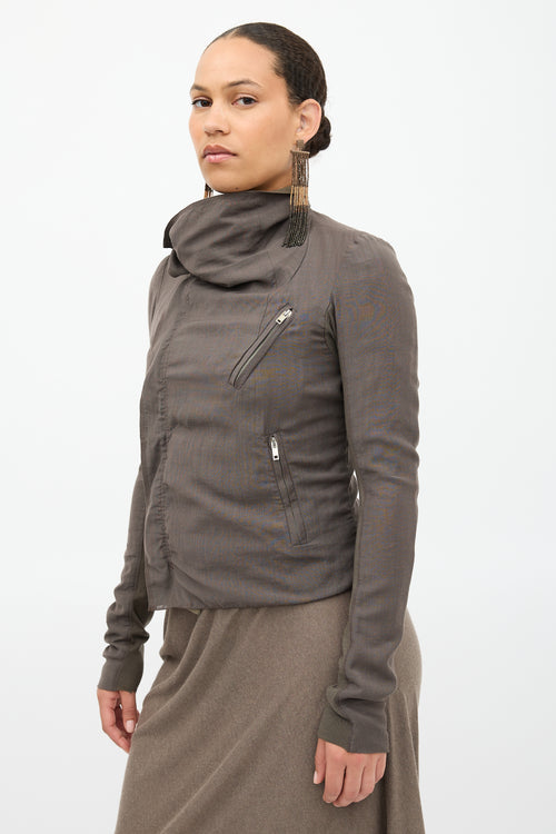 Rick Owens Wool Zip Jacket