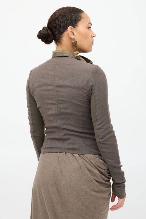 Rick Owens Wool Zip Jacket