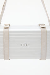 Rimowa X Dior Silver Personal Clutch On Strap Bag