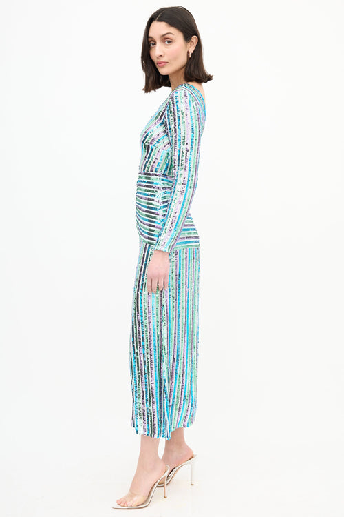 Rixo Emmy Sequin Stripe Dress