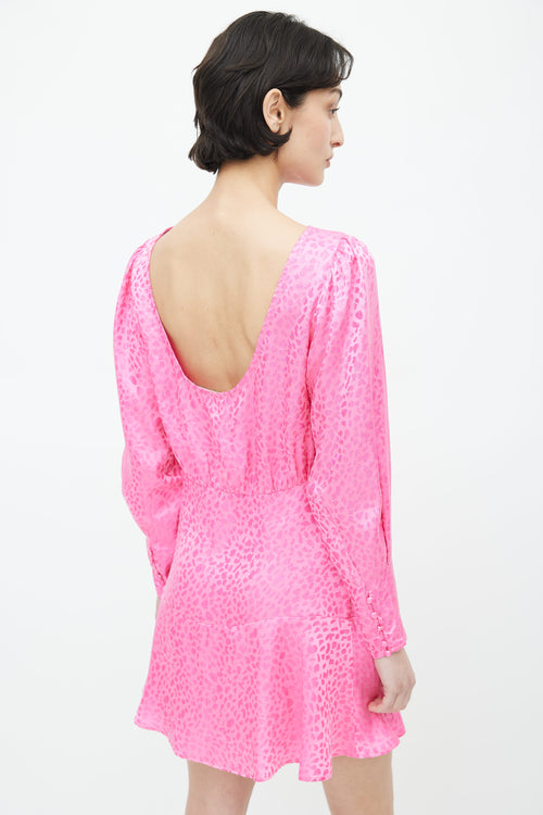 Rixo Pink Silk Clarisse Dress
