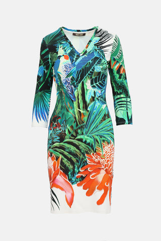 Roberto CavalliTropical Printed Dress