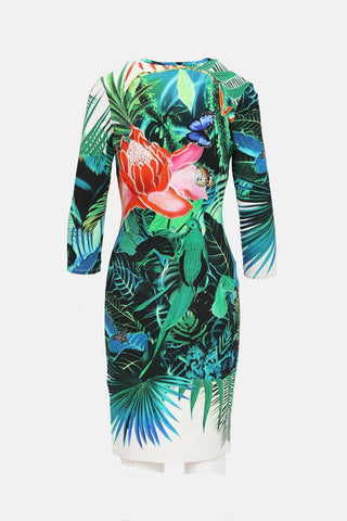 Roberto CavalliTropical Printed Dress