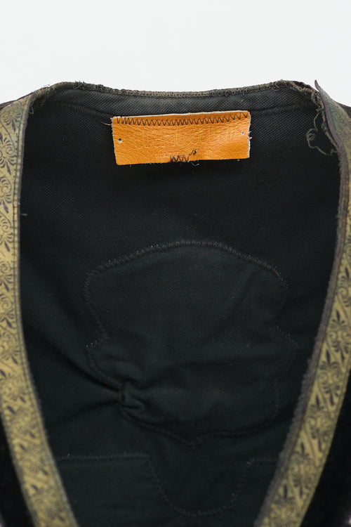 Roberto Cavalli 1970s Velour Patchwork Set