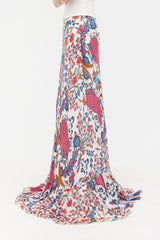 Roberto Cavalli 2006 Silk Printed Maxi Skirt