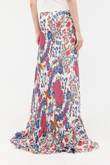 Roberto Cavalli 2006 Silk Printed Maxi Skirt