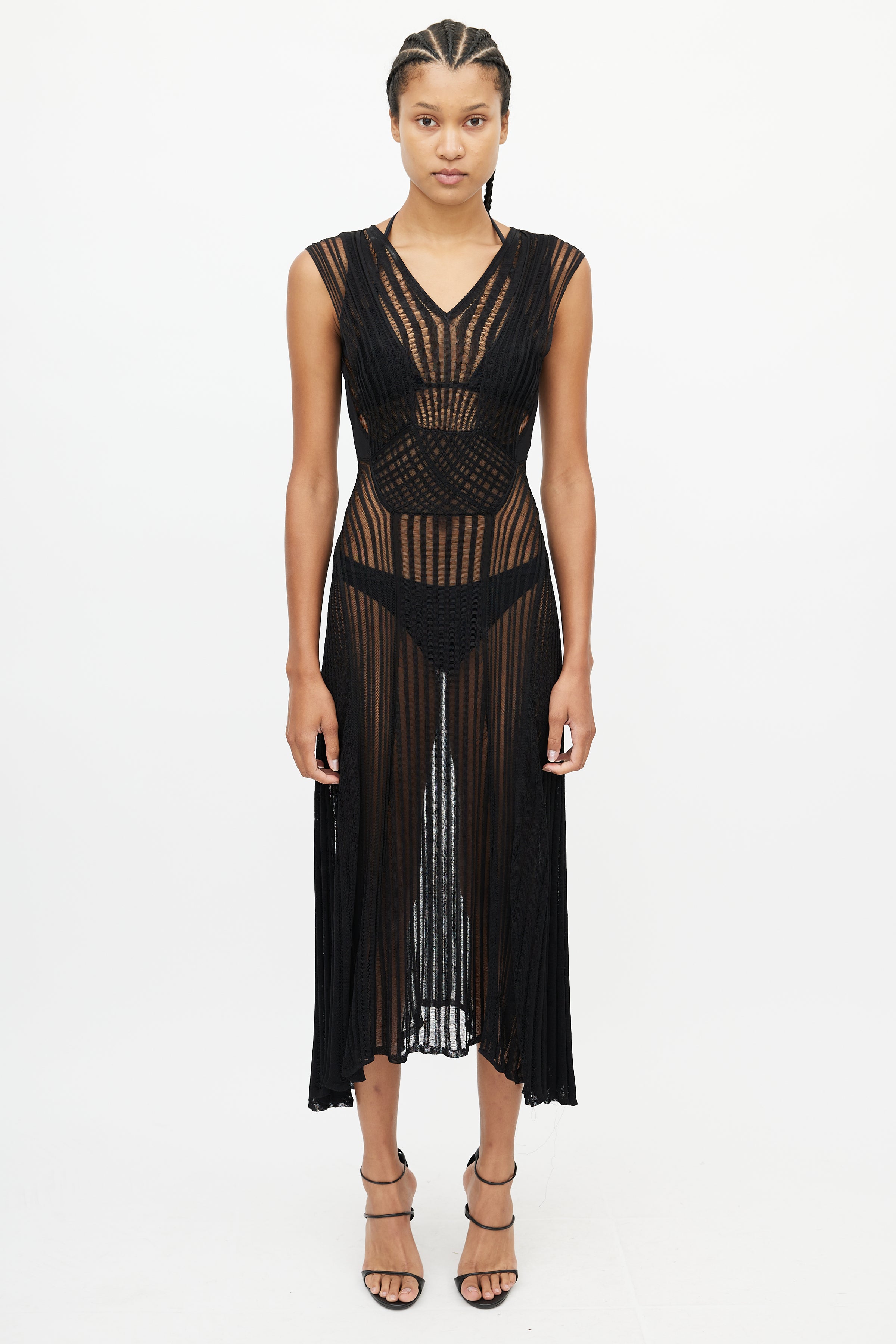 Roberto Cavalli // Black Cut Out Sheer Dress VSP Consignment Roberto Cavalli // Black Cut Out Sheer Dress VSP Consignment