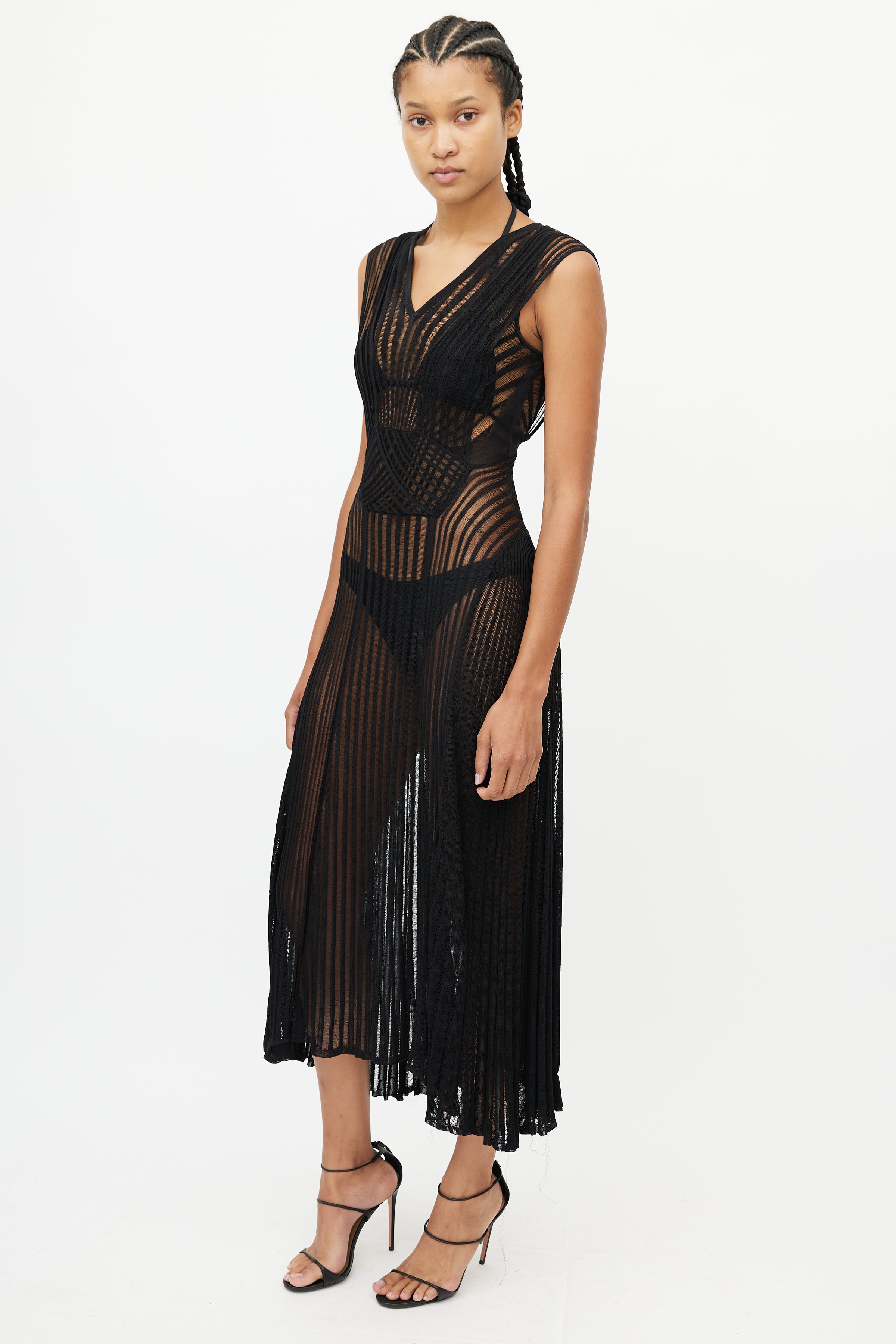 Roberto Cavalli // Black Cut Out Sheer Dress VSP Consignment Roberto Cavalli // Black Cut Out Sheer Dress VSP Consignment