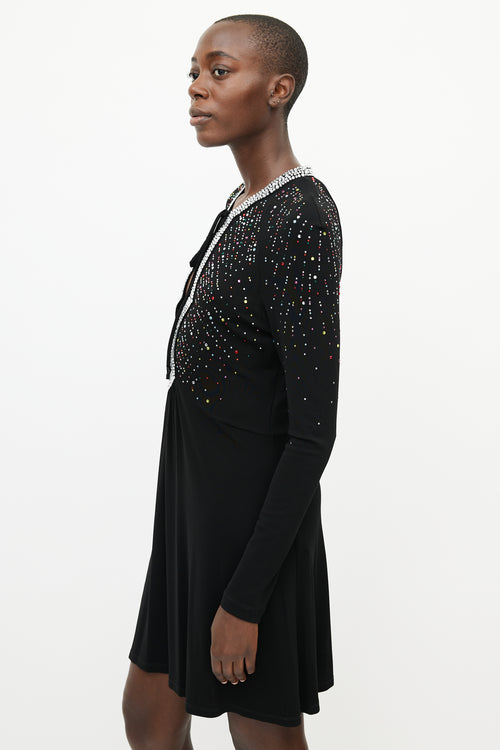 Roberto Cavalli Black & Multicolour Jewel Dress