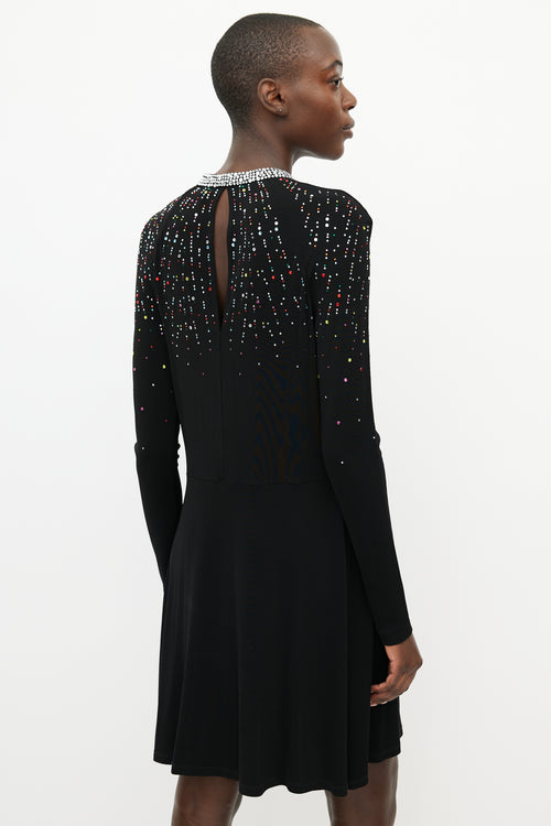 Roberto Cavalli Black & Multicolour Jewel Dress