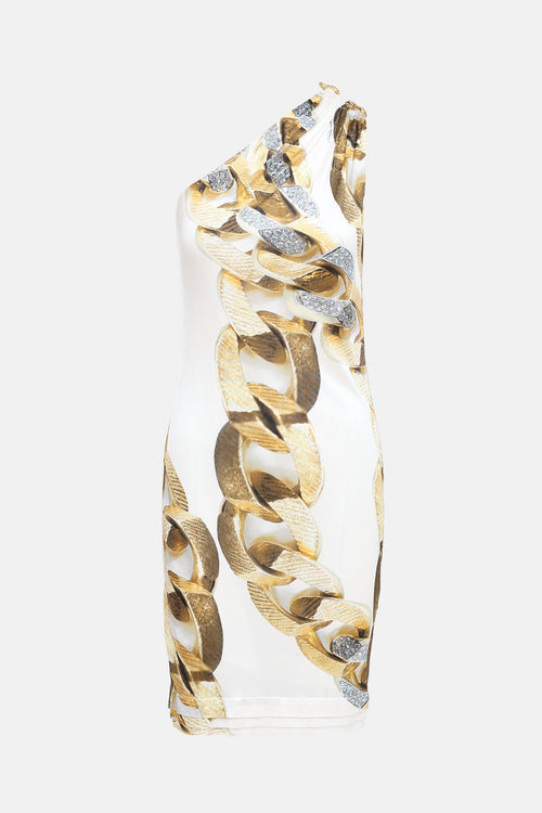 2009 One Shoulder Printed Dress