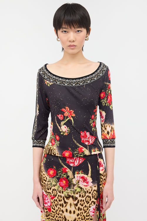 Roberto Cavalli Class Printed Drawstring Dress