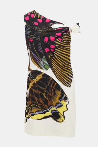 Roberto Cavalli Draped Printed Dress