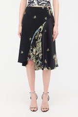 Roberto Cavalli FW 2005 Silk Satin Printed Skirt