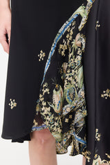 Roberto Cavalli FW 2005 Silk Satin Printed Skirt