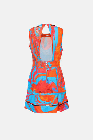 Roberto Cavalli 2015 Floral Mini Dress