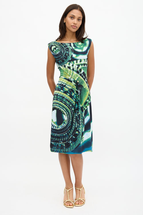 Roberto Cavalli Jersey Printed Sheath Dress
