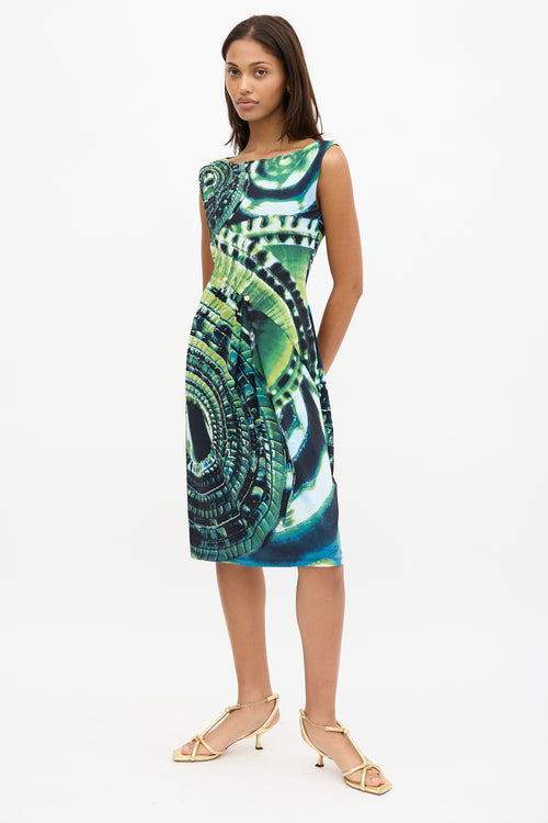 Roberto Cavalli Jersey Printed Sheath Dress